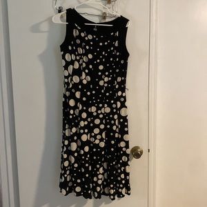 Black with cream polka dots dress